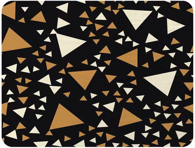 Benjamin Tate Design Geometric Triangles Fleece Blanket in Black and Sand, W/D/H: 120 x 150 cm – 2