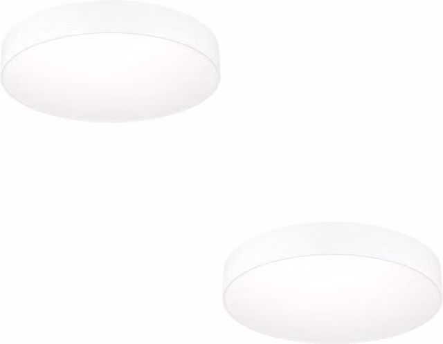Loops 2 Pack Modern Round White LED Ceiling Lights with Bulbs Included – 1