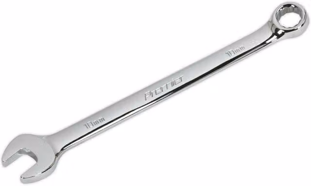 Loops 10mm Combination Spanner in Silver Chrome Vanadium Steel