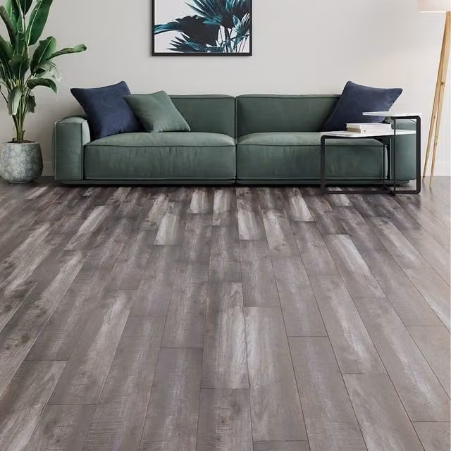 Komore Self-Adhesive Wood-Look PVC Floor Tiles, Plank Style, Beige, Yellow, or Grey