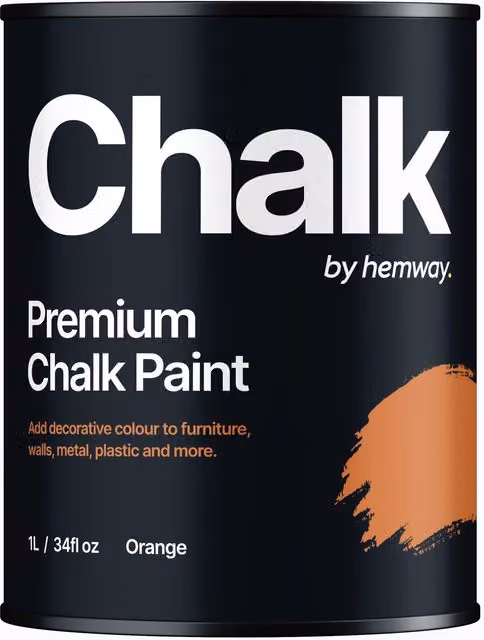 Hemway Opaque Chalk Paint in Flat Matt Orange, 1 l