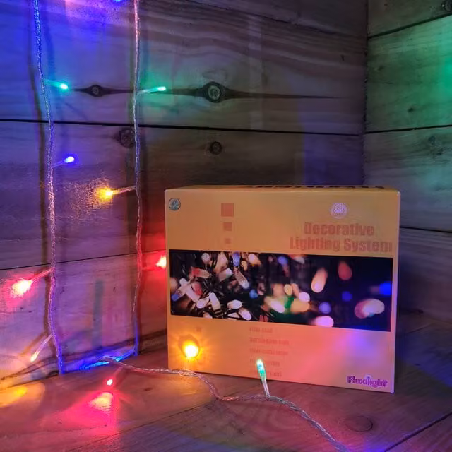 Samuel Alexander 8m Multi Coloured Connectable Christmas Outdoor LED String Lights with 80 RGB Lights