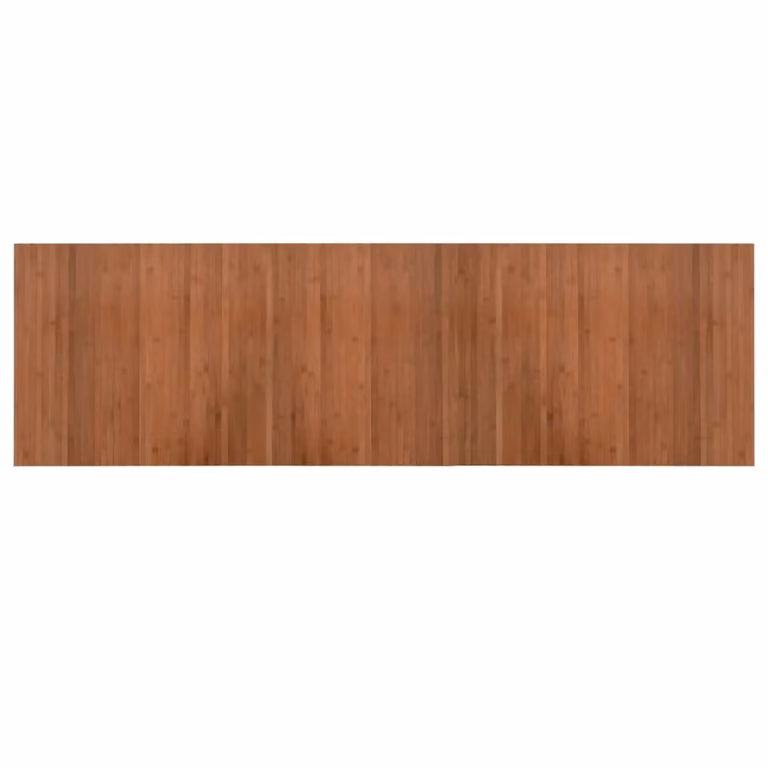Berkfield Home Rectangular Bamboo Rug in Brown, W: 60 cm, L: 200 cm