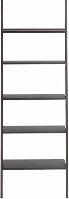 Berkfield Home Practical 5-Tier Leaning Ladder Shelf, Black, W: 64 cm, D: 34 cm, H: 185.5 cm – 1