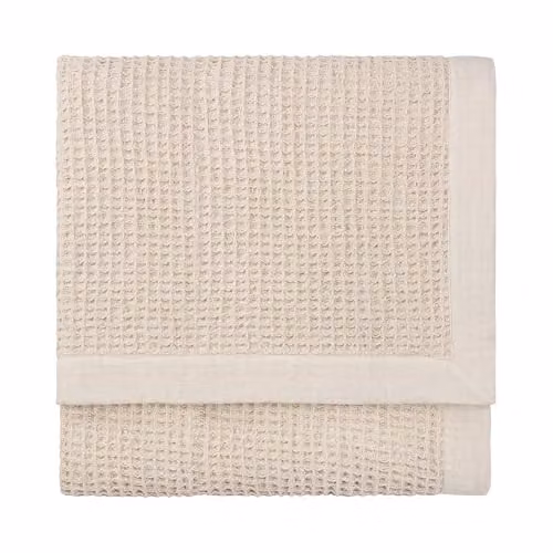Yard Canopy Waffle Weave Cotton Throw in Beige, W/D/H: 240 x 260 cm