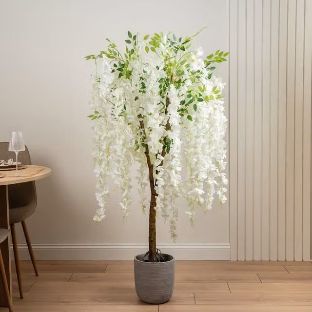 Scottish Everlastings Ltd 150cm Cream Floral Wisteria Tree