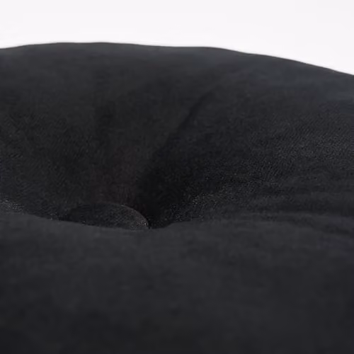 OHS Round Velvet Throw Pillow in Black and White, Diameter: 30 cm – 5
