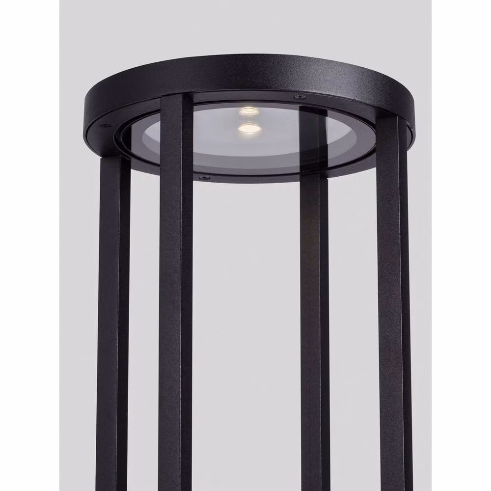Netlighting Optus Outdoor LED Bollard in Dark Anthracite Grey, 9W, 459lm, 3000K, IP65 – 4
