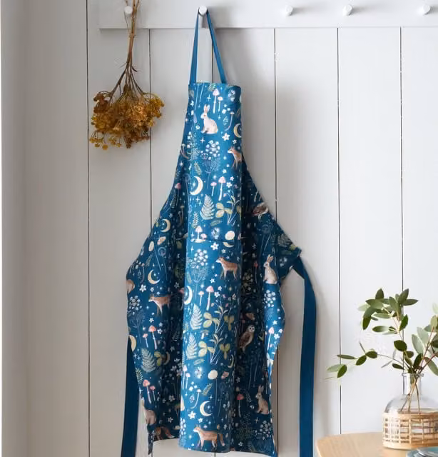 Catherine Lansfield Enchanted Twilight Apron in Navy Blue