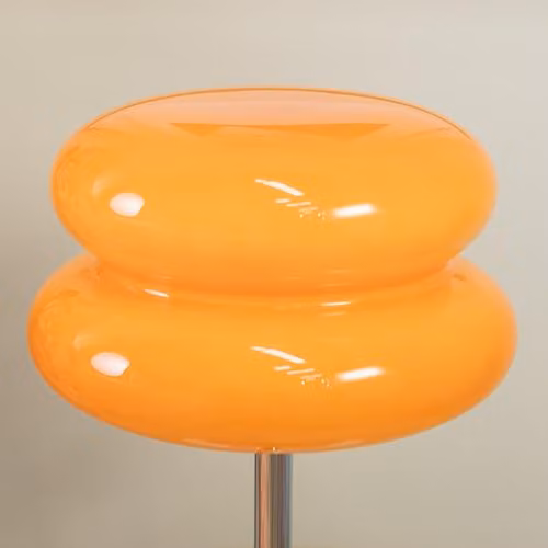 ValueLights Orange Rechargeable LED Dimmable Touch Table Lamp with Chrome Metal Base – 2