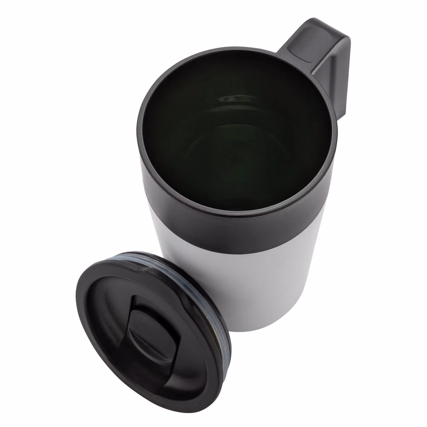 XD Design Stainless Steel and Polypropylene Travel Mug with Lid, White, 480 ml – 2