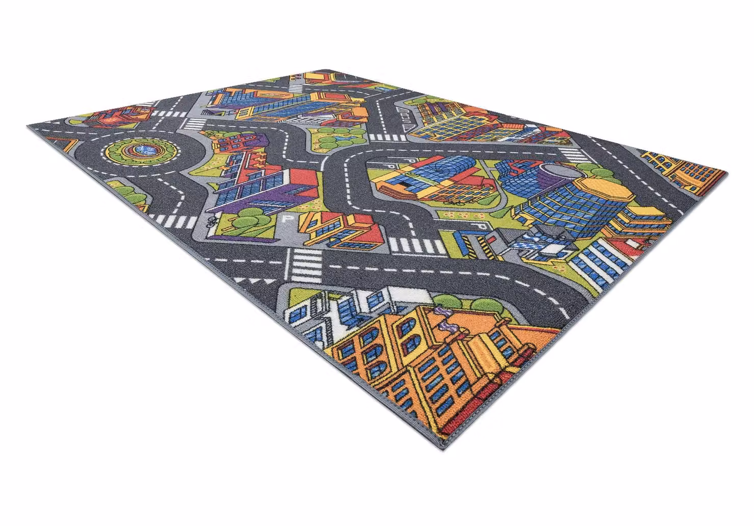 RugsX Rebel Roads Kids Motif Rug in Grey and Multicolour, W/D: 95 x 200 cm – 2
