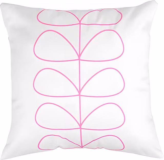 Gardenista Pink and White Striped Printed Outdoor Scatter Cushion