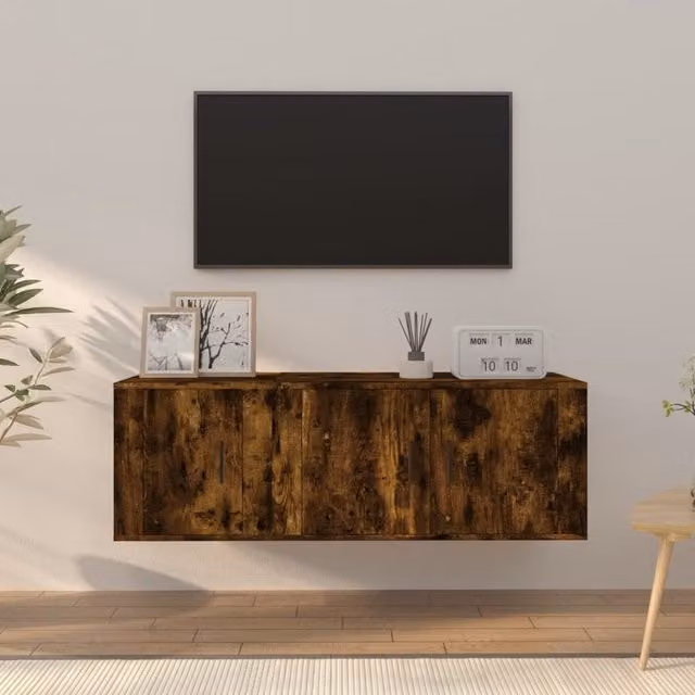 Berkfield Home 2 Piece Smoked Oak TV Cabinet Set in Brown – 1