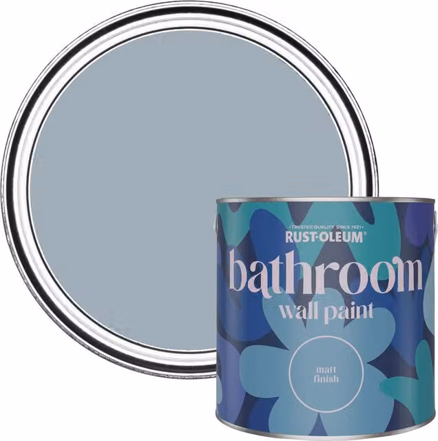Rust-Oleum Blue Sky Water-Resistant Bathroom Wall and Ceiling Paint, Matt Blue, 2.5 l – 1