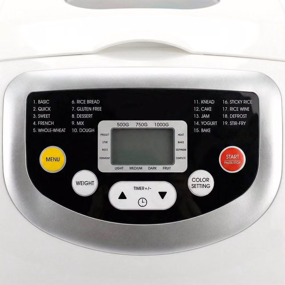 Spector Stainless Steel Automatic Bread Maker with 19 Programs and Timer, White – 4