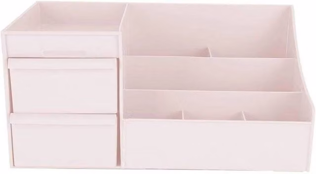 VOGREX Pink Makeup and Jewelry Storage Box Drawer Vanity Organiser