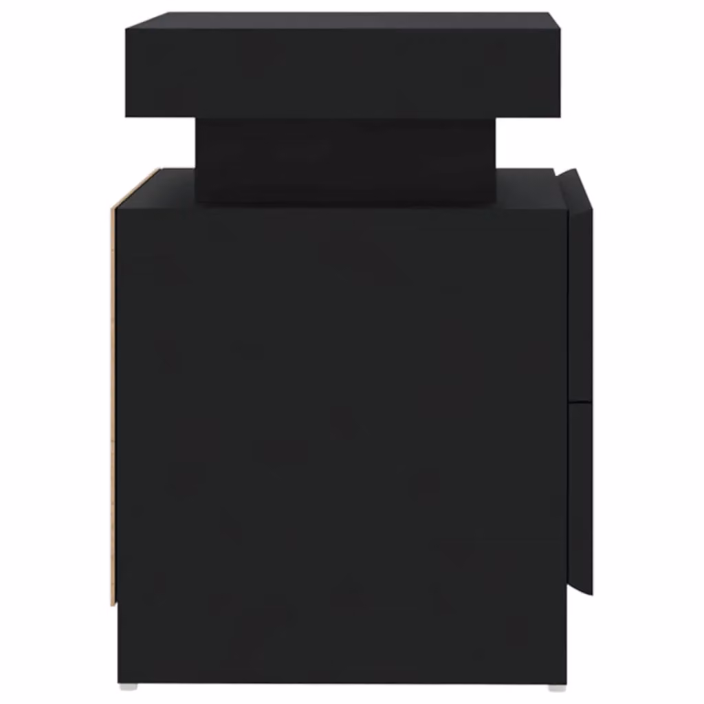 Berkfield Home Black Modern Bedside Cabinet W/D/H: 45 x 35 x 52 cm – 4