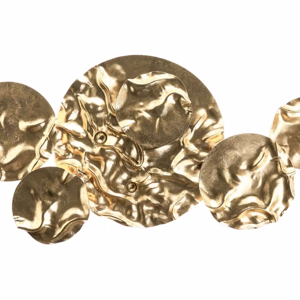 Wyld and Coco Gold Abstract Metal Hanging Wall Decor – 2