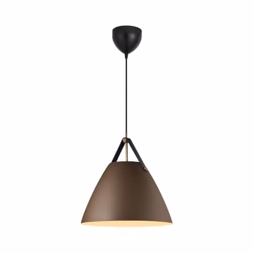 Nordlux Strap Suspended Pendant Light in Beige Metal with E27 Socket, Diameter: 27 cm