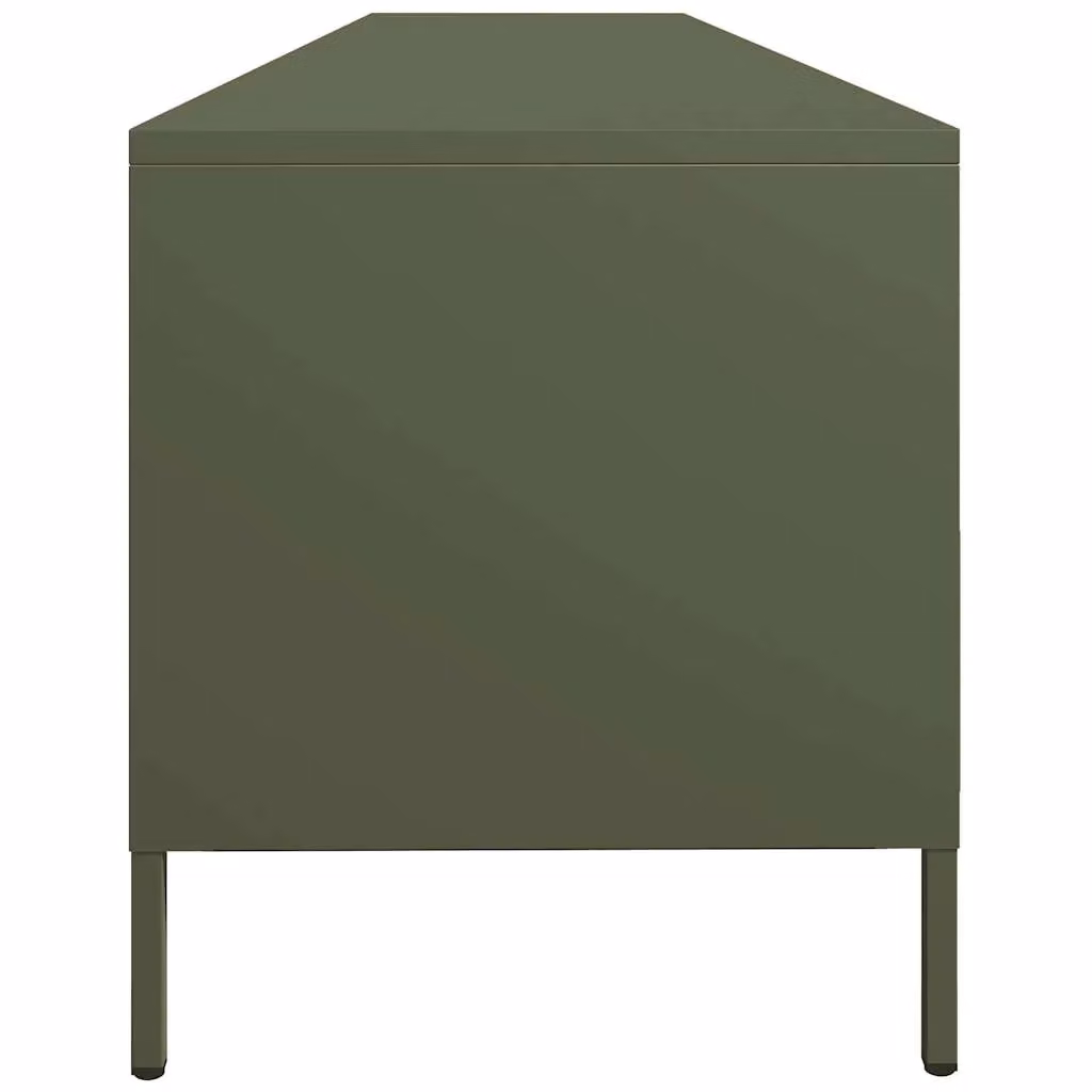 Berkfield Home Industrial TV Cabinet in Matt Green Metal, W/D/H: 202 x 39 x 43.5 cm – 4