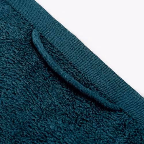 OHS Set of 2 Cotton Terry Bath Towels in Petrol Green – 3