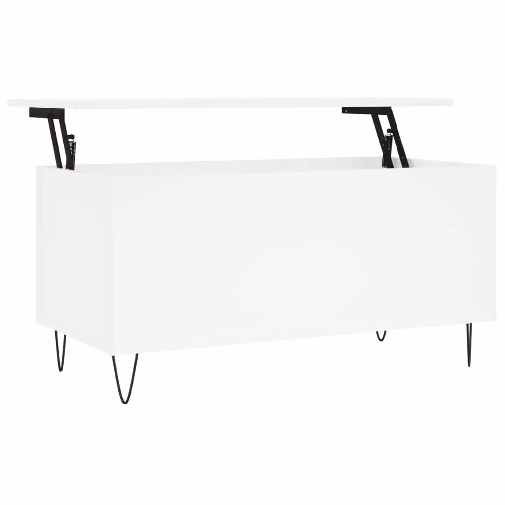 Berkfield Home Modern White Rectangular Coffee Table with Lift Mechanism, W/D/H: 90 x 44.5 x 45 cm – 2