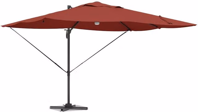 Berkfield Home Modern Cantilever Garden Umbrella in Burnt Orange Polyester