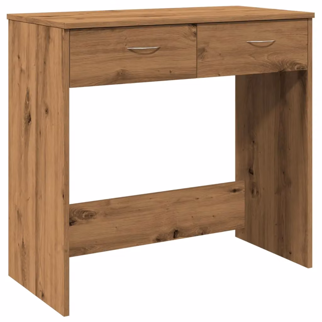 Berkfield Artisan Oak Writing Desk in Brown, W/D/H: 80 x 40 x 75 cm – 2