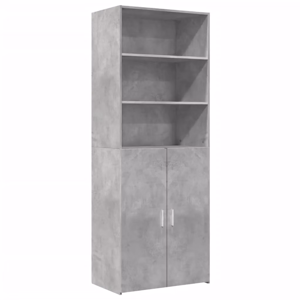 Berkfield Home Modern Highboard in Concrete Grey, W/D/H: 70 x 42.5 x 185 cm – 2