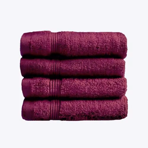 Allure Bath Fashions Luxury Egyptian Cotton Face Cloths, Pack of 4, Red/Purple, W/D/H: 30 x 30 x 30 cm – 2