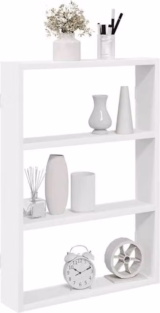 Berkfield Home White Wall Mounted Shelf, W/D/H: 60 x 43 x 9 cm