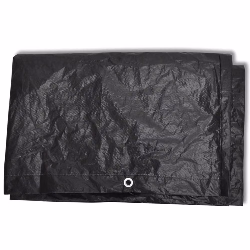 Berkfield Home Water Repellent Poly Rattan Garden Furniture Covers for 4 People, 2 Pack, Black, W: 180 cm, D: 140 cm – 4