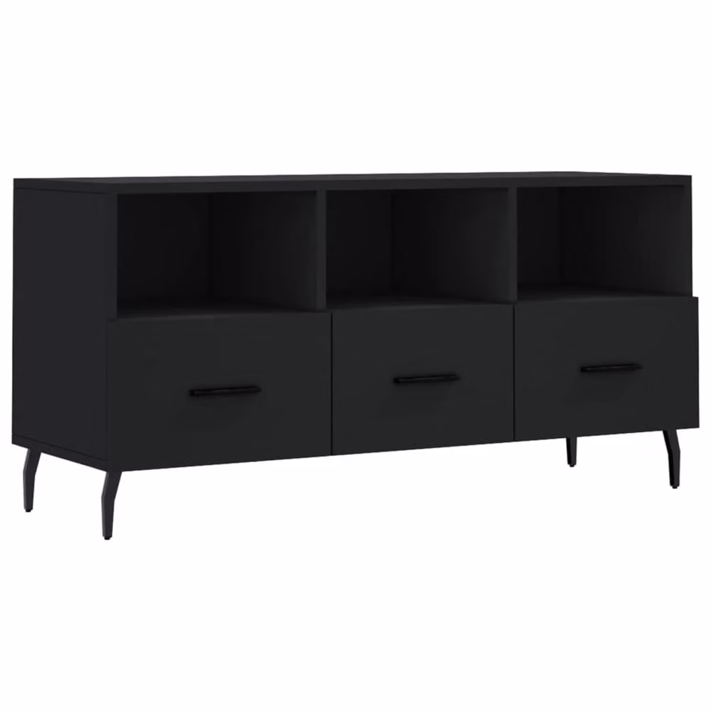 Berkfield Home Modern Black Matt TV Cabinet W/D/H: 102 x 36 x 50 cm – 3
