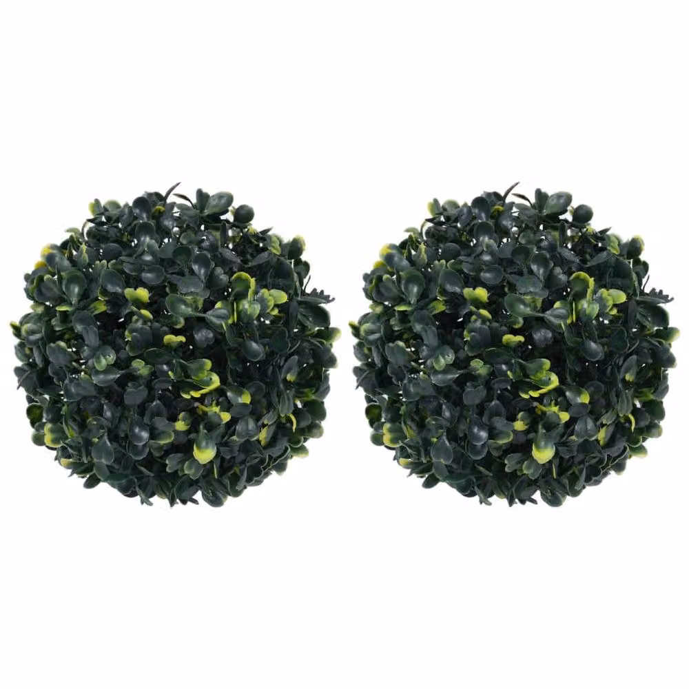 Berkfield Home Artificial Green Boxwood Balls, 2 Pack, Diameter: 22 cm – 2