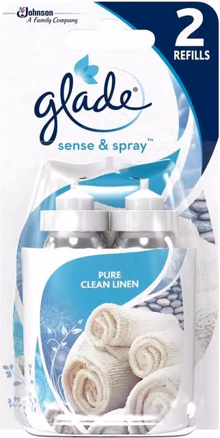 Glade Sense and Spray Refill Pure Clean Linen Blue 2 Pack