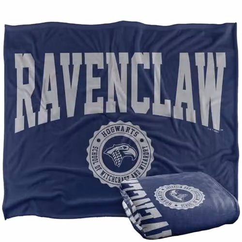 Warner Bros. Harry Potter Ravenclaw Seal Super Soft Fleece Throw Blanket, Multicolour, W: 152.4 cm x D: 127.0 cm