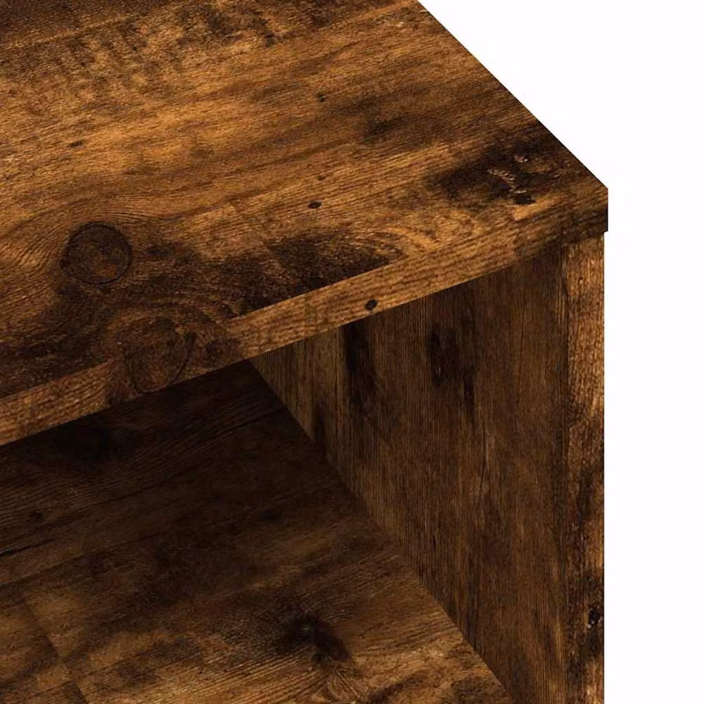 Berkfield Home Modern TV Cabinet in Smoked Oak Brown, W/D/H: 120 x 34 x 37 cm – 4