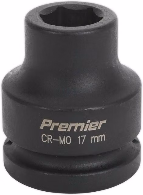 Loops 17mm Forged Impact Socket 3/4 Inch Sq Drive Chromoly Impact Wrench Socket Black