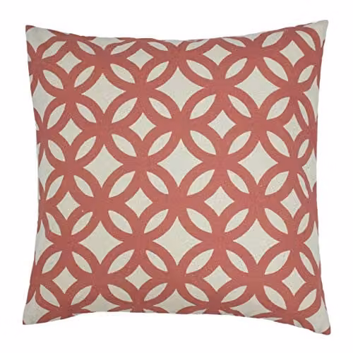 Riva Home Nomi Square Polyester Cushion, Pink and Multicolour, W/D/H: 45 x 45 x 45 cm