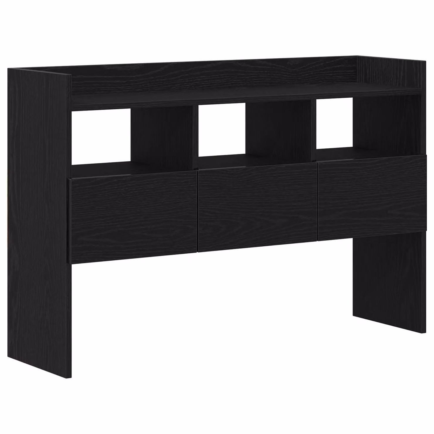 Berkfield Home Black Oak Sideboard in Black Engineered Wood, W/D/H: 105 x 30 x 70 cm – 2
