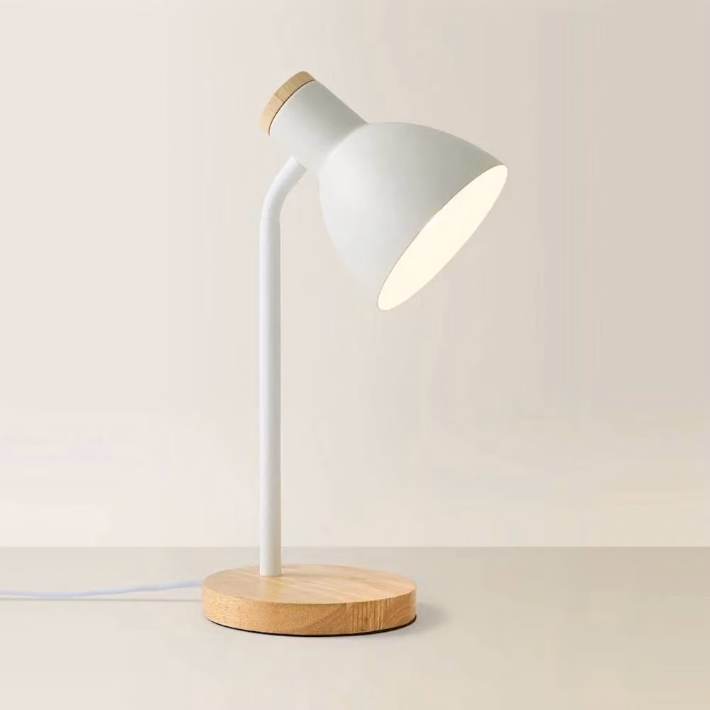 FORGEVIO Adjustable White Wooden Task Desk Lamp – 2