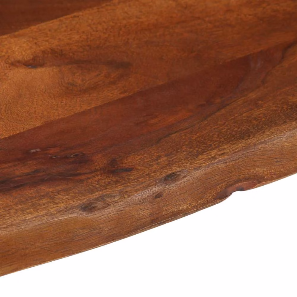 Berkfield Home Beautiful Coffee Table in Honey Brown, Solid Acacia Wood with Live Edge and Industrial Metal Design, W/D/H: 110 x 55 x 40 cm – 5