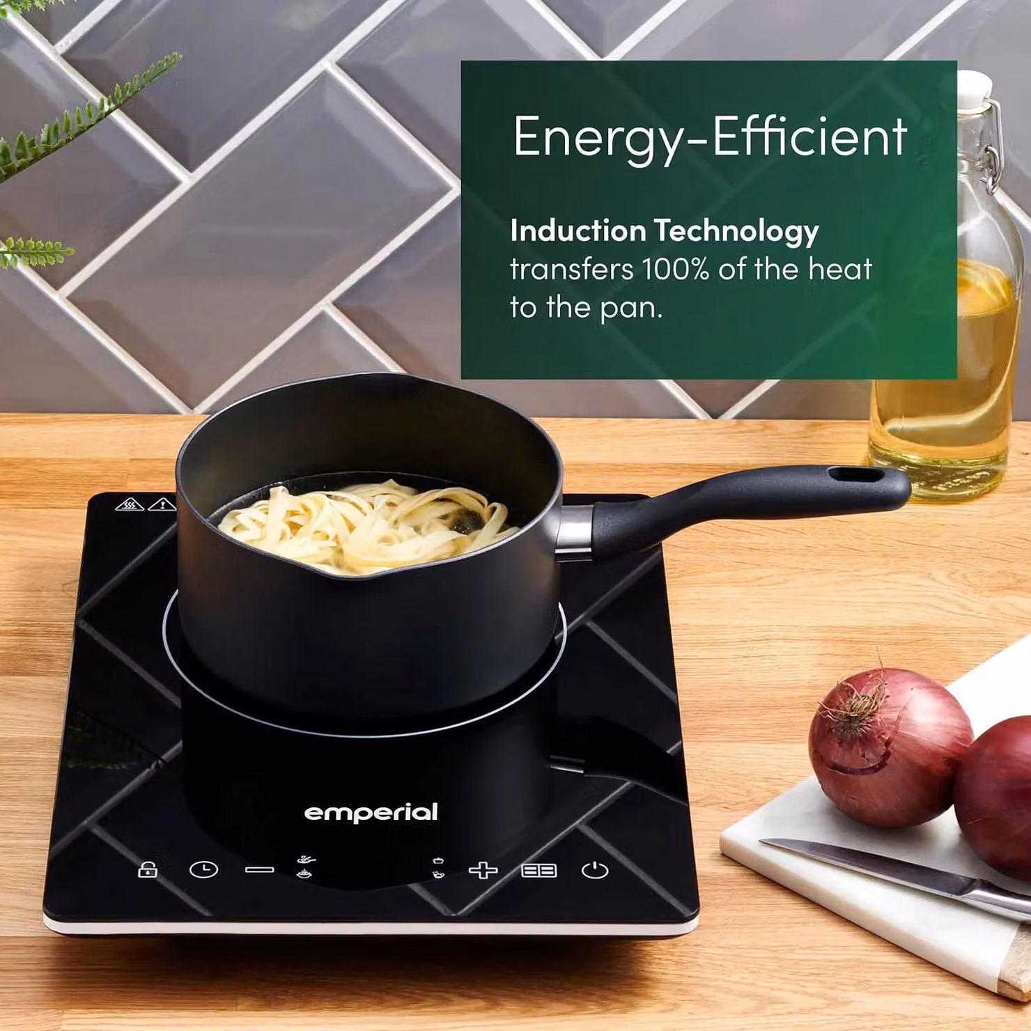 Emperial 2000W Single Induction Hob with Digital Display and Timer in Black – 3