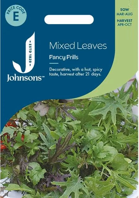 Johnsons Seeds Mixed Leaves Fancy Frills Vegetable Seeds
