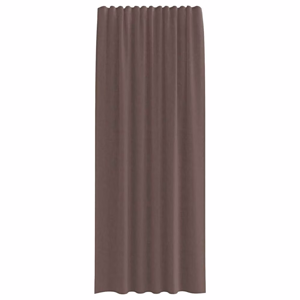 Berkfield Home Brown Voile Fabric Curtains with Rod Pockets, 2 Pack, W: 140 cm, H: 245 cm – 3