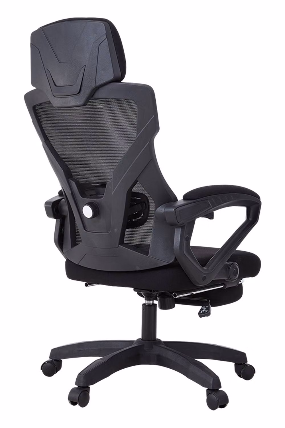 Living and Home Adjustable High Back Mesh Office Task Chair with Footrest, Headrest and Lumbar Support in Black – 7