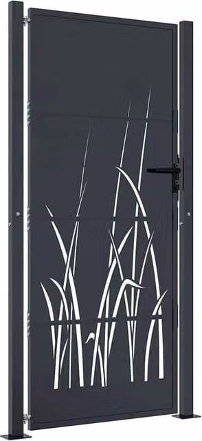 Berkfield Home Steel Garden Gate in Anthracite Grey, W: 105 cm, H: 205 cm – 1