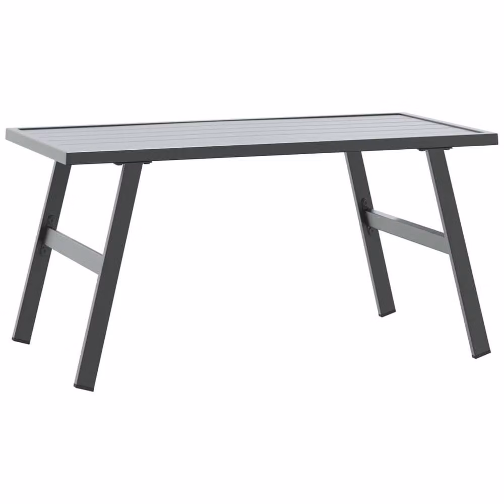 Berkfield Home Garden Coffee Table in Black Powder-coated Steel, W: 90 cm, D: 45 cm, H: 35 cm – 2
