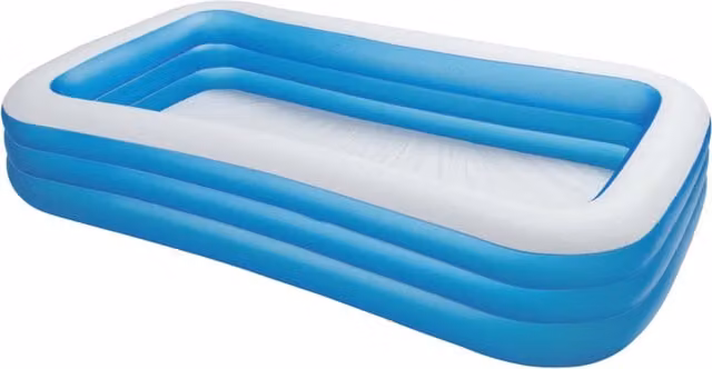 Intex Blue Inflatable Rectangular Family Swim Centre Pool